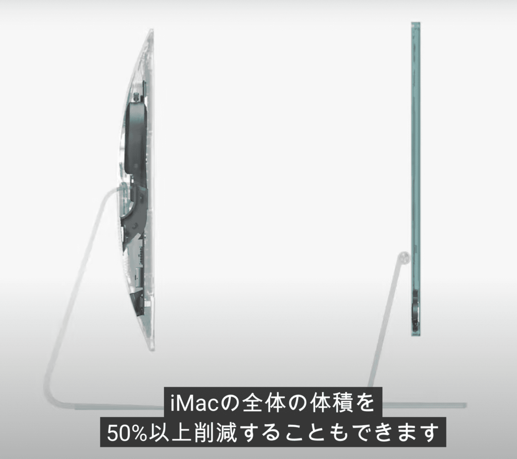 iMac M1 2021 と旧iMacのディスプレイを比較