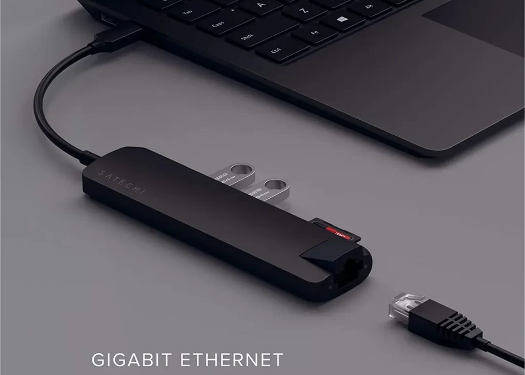 Satechi スリム V2 USB-Cハブ（イーサネット付き）